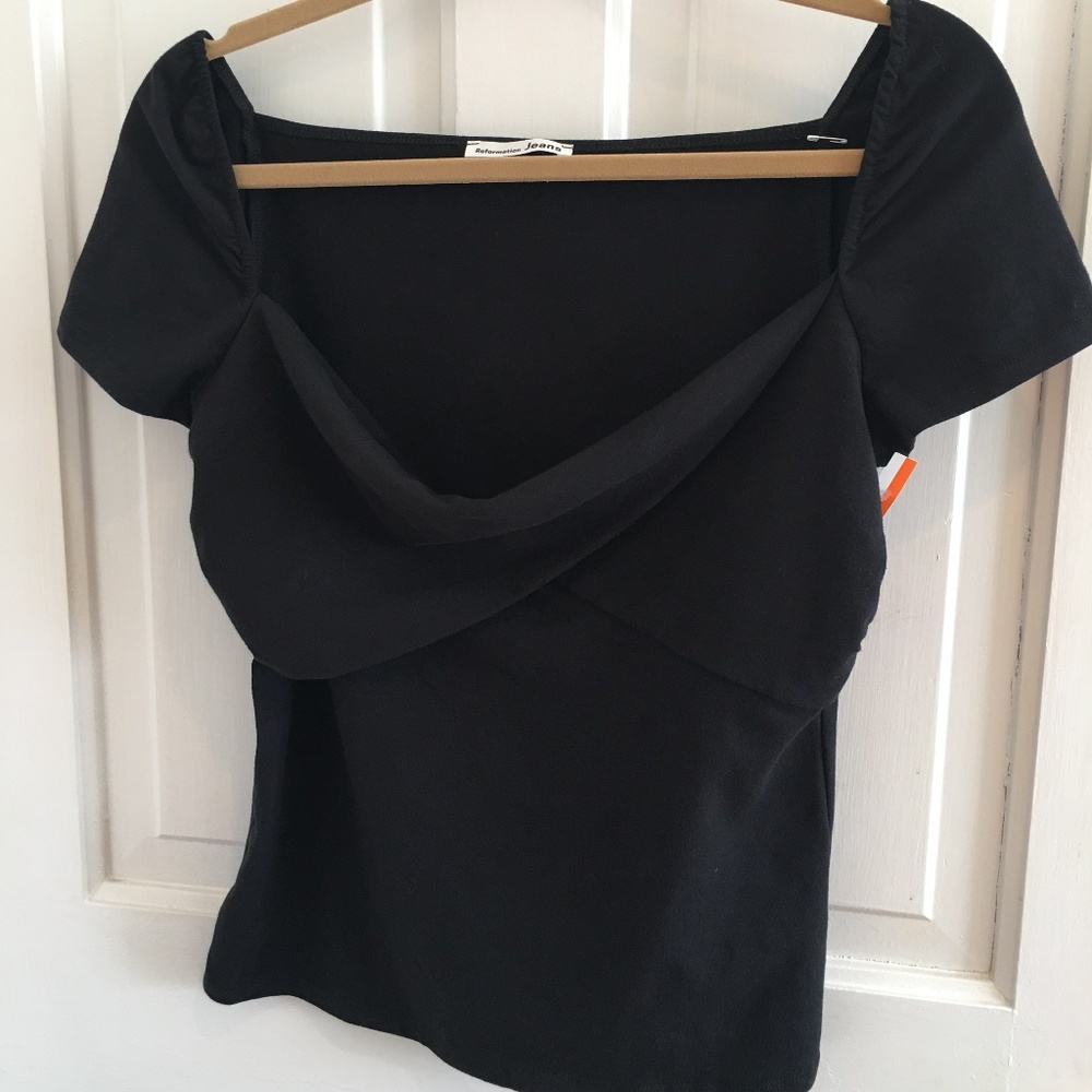 reformation jeans black organic cotton top large